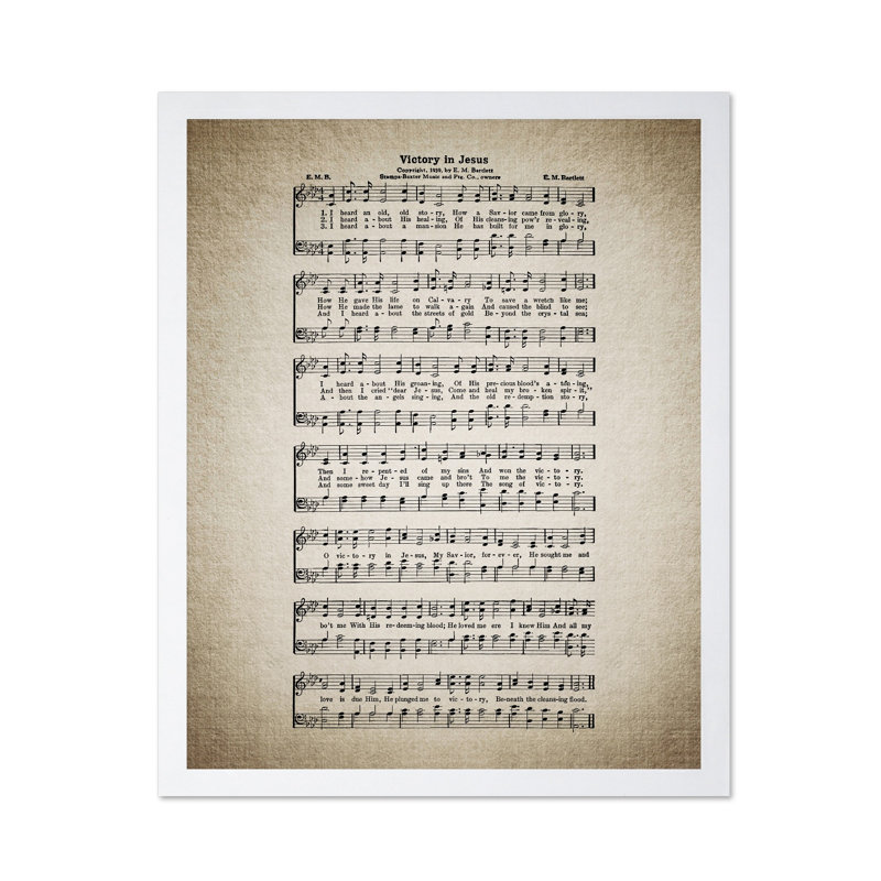 Victory in Jesus, Poster, 18"H x 24"W, White Framed