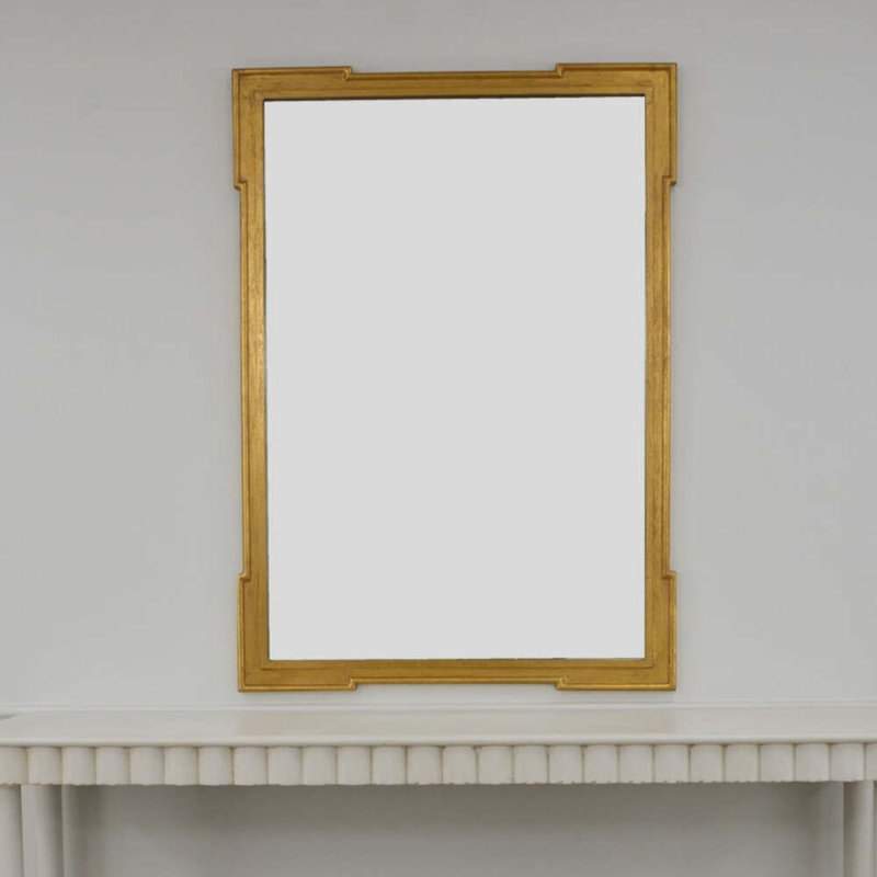 Pari Flat Wall Mirror, Gold Leaf