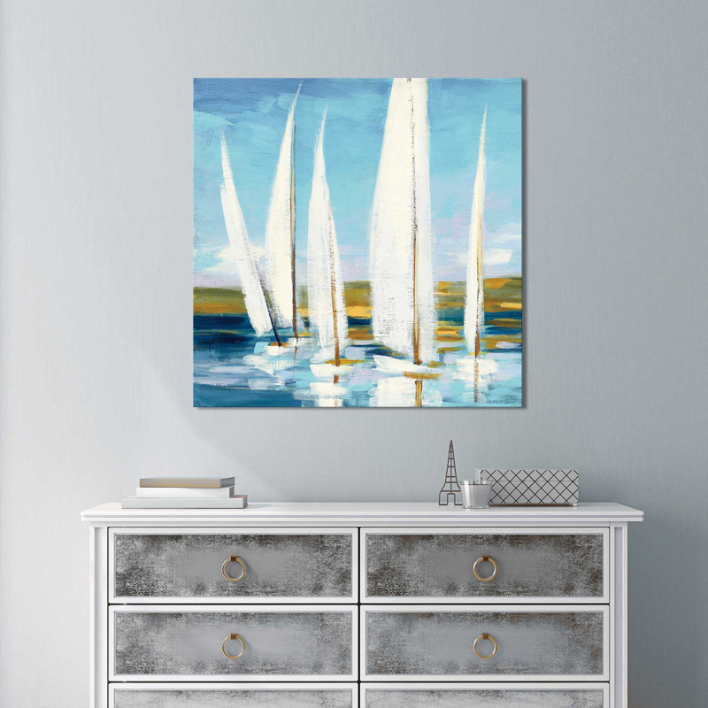 «Horizon I», reproduction de peinture acrylique sur toile, H 18 po x l 18 po x P 1 po, Toile tendue