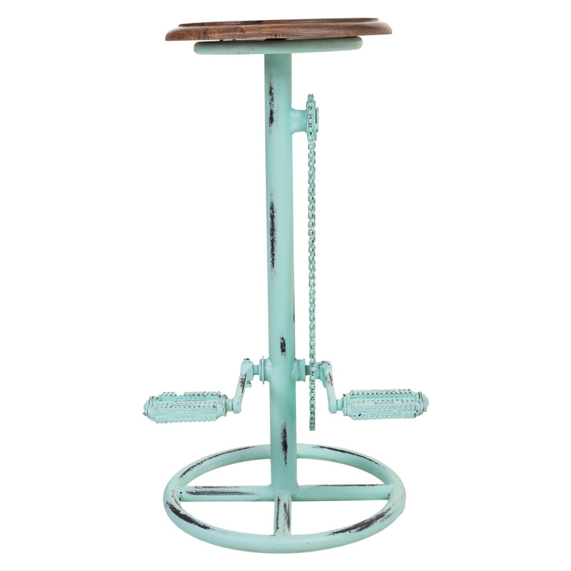 Paso Robles Counter Stool with Metal Frame, Brown, Blue