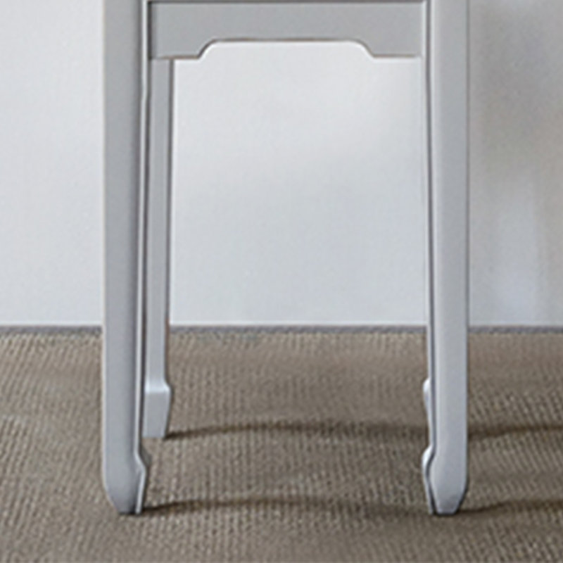 Rangement à double tiroirs en bois massif, Blanc