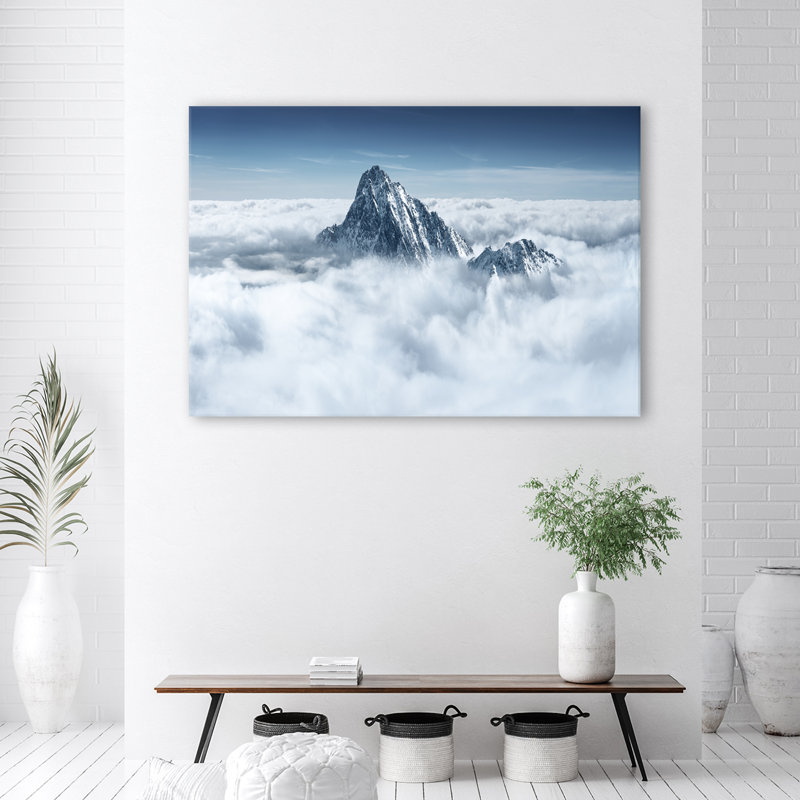 Alps Above The Clouds - No Frame Print on Canvas, 60cm H x 90cm W