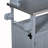 65''H Large Garden Storage Potting Bench with Lockable Wheels, Wood Outdoor Kitchen Island with Stainless Steel top, Drawers, Door Shelves and Hutch for Grilling, Gray-37035307