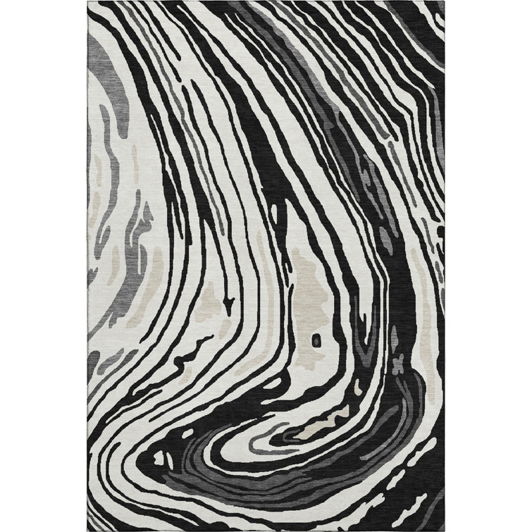 Premium Machine Washable Cossette AMF1051 Swirls Rug