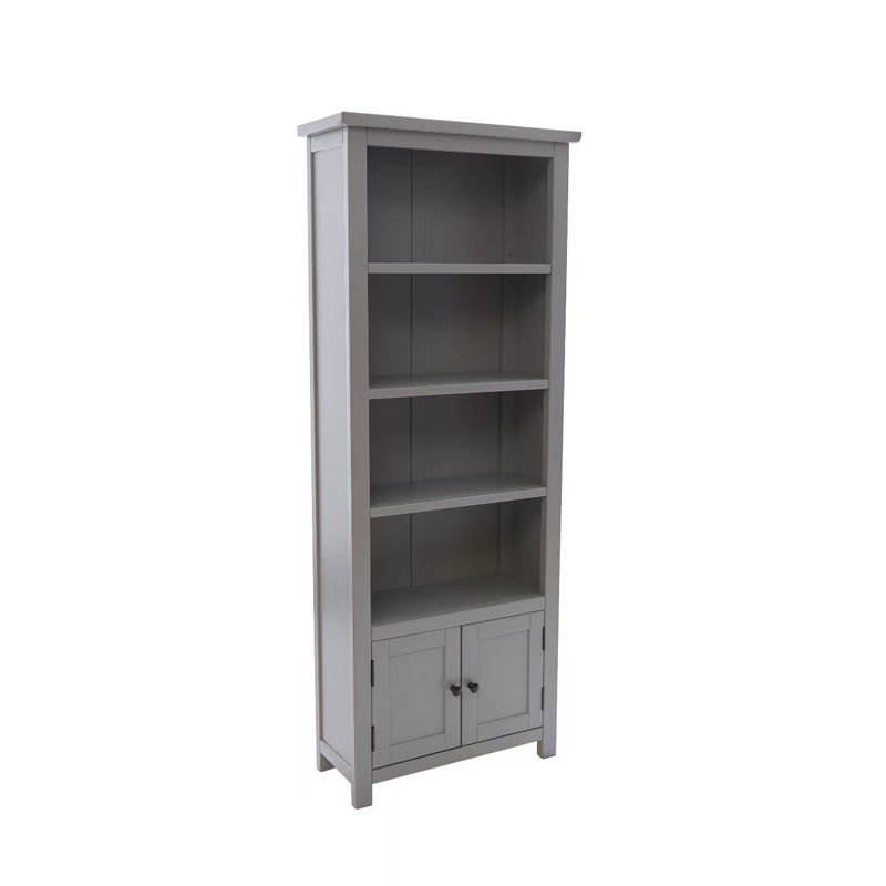 Arise-Sun High Bookcase with Cupboards, Gray