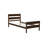 Rubber Wood Bed Frame with Headboard and Footboard, Platform Bed with Underbed Storage and Sturdy Wooden Slat Support, No Box Spring Needed, Espresso, Twin-523688221