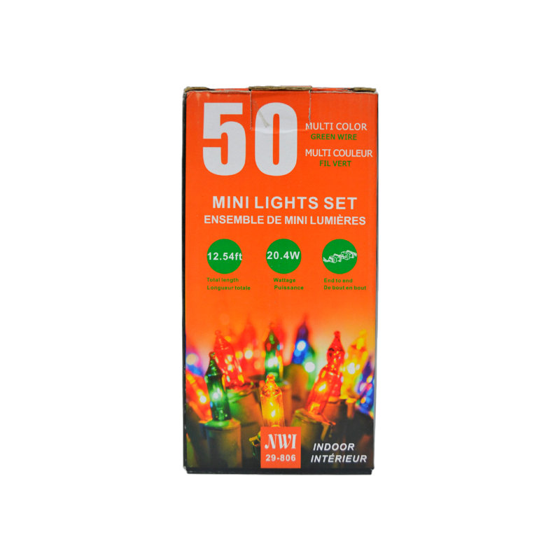 Guirlande de 50 lumières, L 12,54 pi, 50