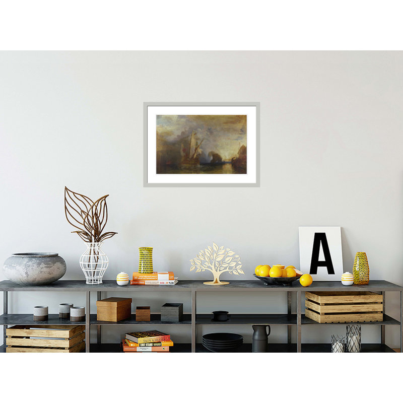 «Ulysses moquer Polyphemus - Homer's Odyssey» par Joseph Mallord William Turner - impression giclée encadrée