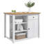 112 cm W Solid Wood Top Kitchen Island-670136445