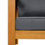 Fauteuil club d'extérieur en bois avec design ergonomique et coussins en tissu à l'eau, finition pour les patios de 4 pièces en bois, finition, sièges confortables