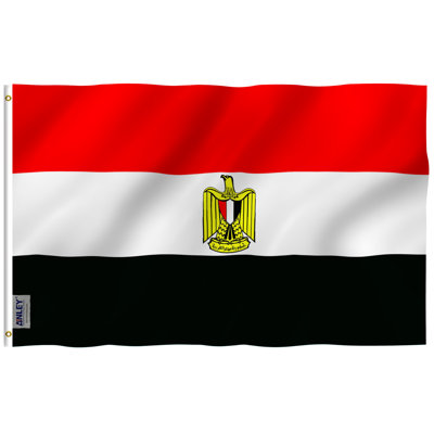 Drapeau de maison en polyester 36 po x 60 po Égypte