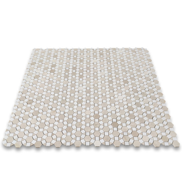 12" x 11" Marble Mosaic Wall & Floor Tile