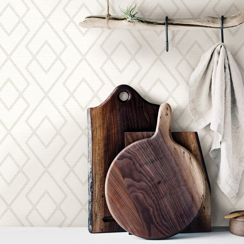 Basso Geometric Roll, White