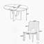 Modern 5-Piece Extendable Round Dining Table Set with 16.2inch Removable Leaf for Small Places-1731594974