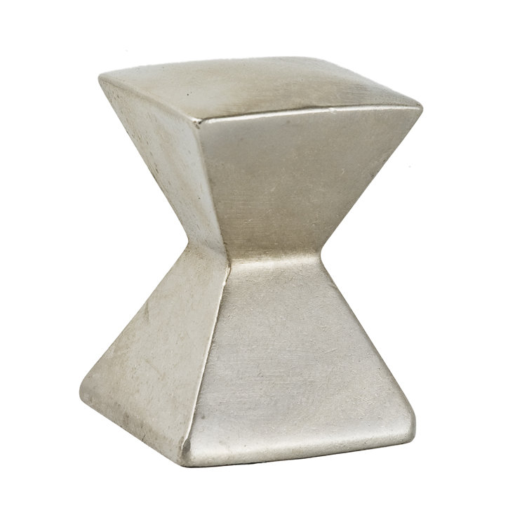 Forged 2 Square Knob, Satin Nickel, 1.125" H x 1.125" W x 1.5" D