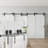 Double Bypass Double Barn Door Sliding Interior Door With Hardware Unfinished Sliding Door(4 panel)-107397462