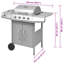 Gas Barbecue Grill 4+1 Cooking Zone-1474573885