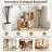 Bamboo Geometric Bookshelf 2-Tier S-Shaped Bookcase w/ Anti-tipping Device