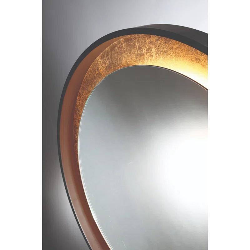 Miroir rond 30 po Anya, Noir