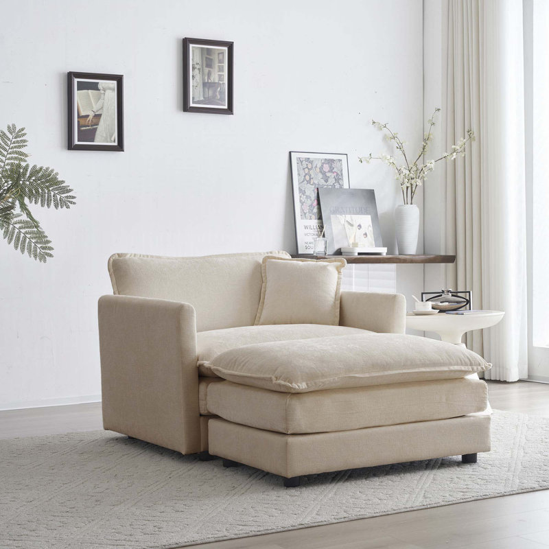 Fauteuil en chenille avec repose-pieds