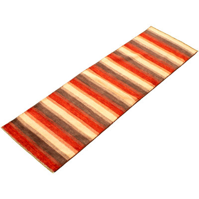 Tapis à main one-of-kind-noué la 2010 rouge/brun/beige 2 pi 6 po x 8 pi 4 po zone en laine de chemin Ziegler
