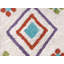 Deveraux Geometric White Square Floor Cushion