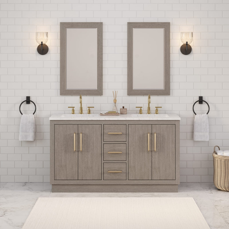 Hugo 60'' W Vanity, Satin Gold