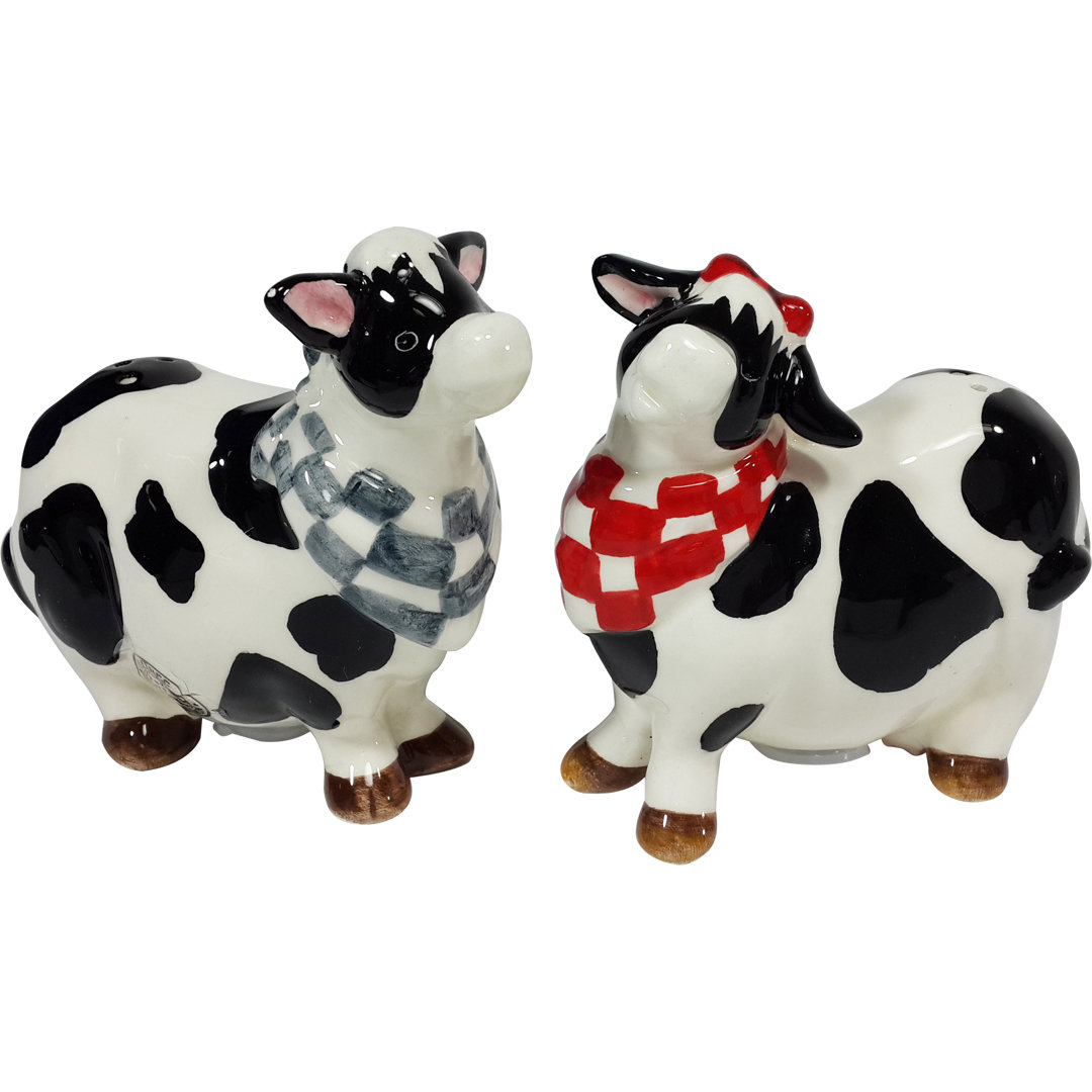 Cosmos Gifts Cow Salt and Pepper Set Cosmos Gifts