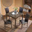 Ensemble de salle à manger 5 pièces avec chaises rembourrées en similicuir, table carrée compacte