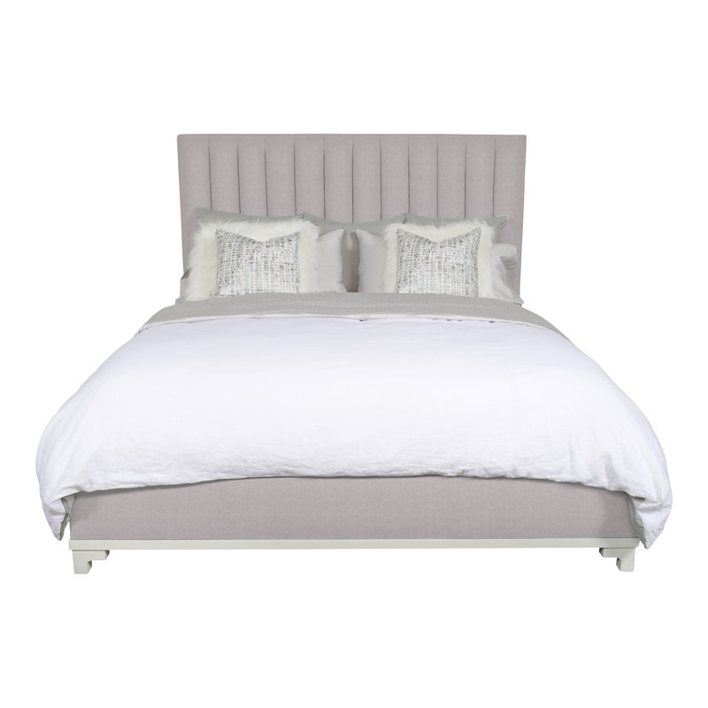 Jemma King Upholstered Panel Headboard, Nadia Linen