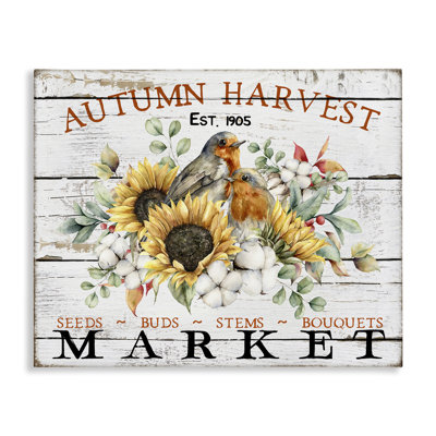 Art automnal sur toile, marché d'automne par Creatif Belle
