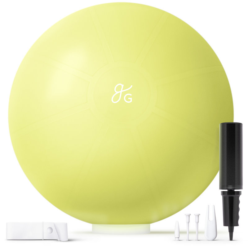 Greater Goods Exercise Yoga Ball for Pilates, Stability & Core Workouts, Includes Pump, Blue, 75cm, 75 cm, Blue