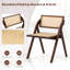 Ensemble de 2 chaises pliantes Bayou Breeze avec dossier en rotin tissé et structure en bois d'hévéa-1318593733