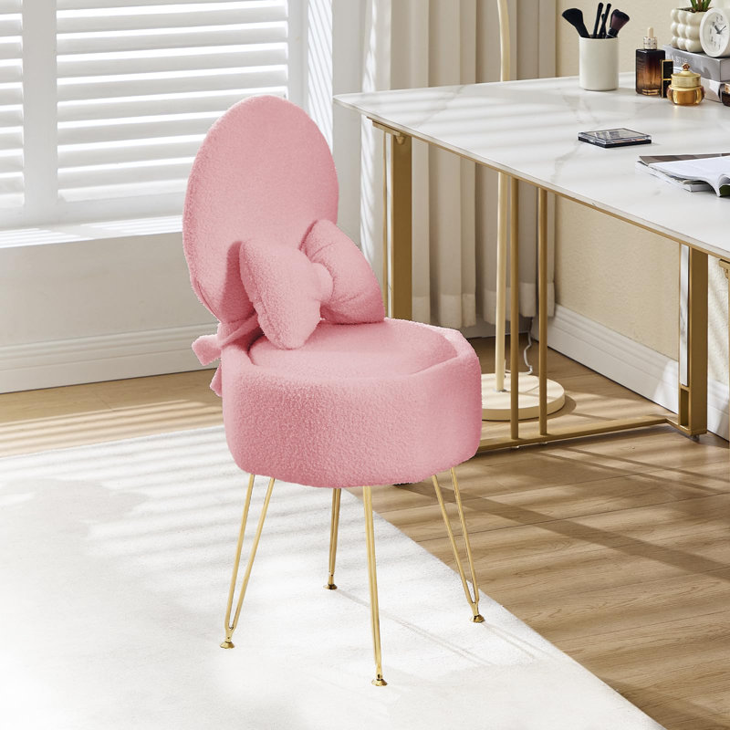 Upholstered Dining Chair, Pink