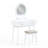 Kamila 4-Drawer Modern Makeup Vanity Set · LED Smart-Touch Mirror · Padded Stool-1295870697