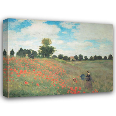 Red Barrel Studio® Masters Collection Gallery Wrapped Canvas Art Titled: Monet, Les Coquelicots