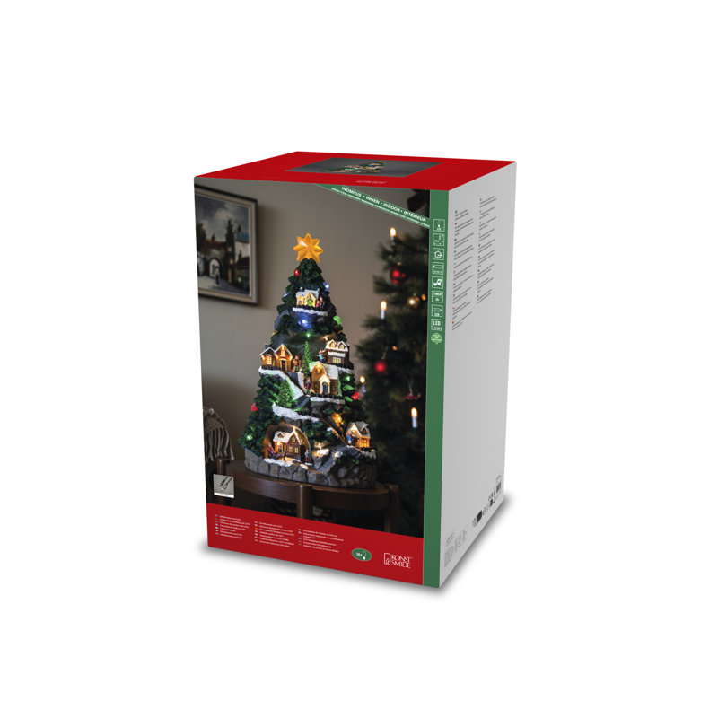 Festive Multi-Coloured LED Christmas Tree Decoration with Timer - Battery Operated
