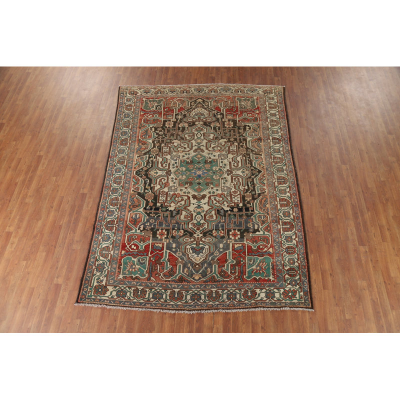 Tapis rétro en laine 7 x 10