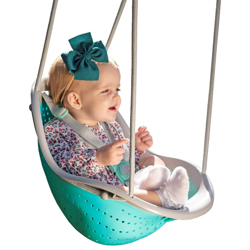 Balançoire Sweeng pour enfant avec sangles de harnais faciles à ajuster et crochets en métal