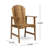 Outdoor Weather Resistant Acacia Wood Adirondack Dining Chairs (Set Of 2)-778456072
