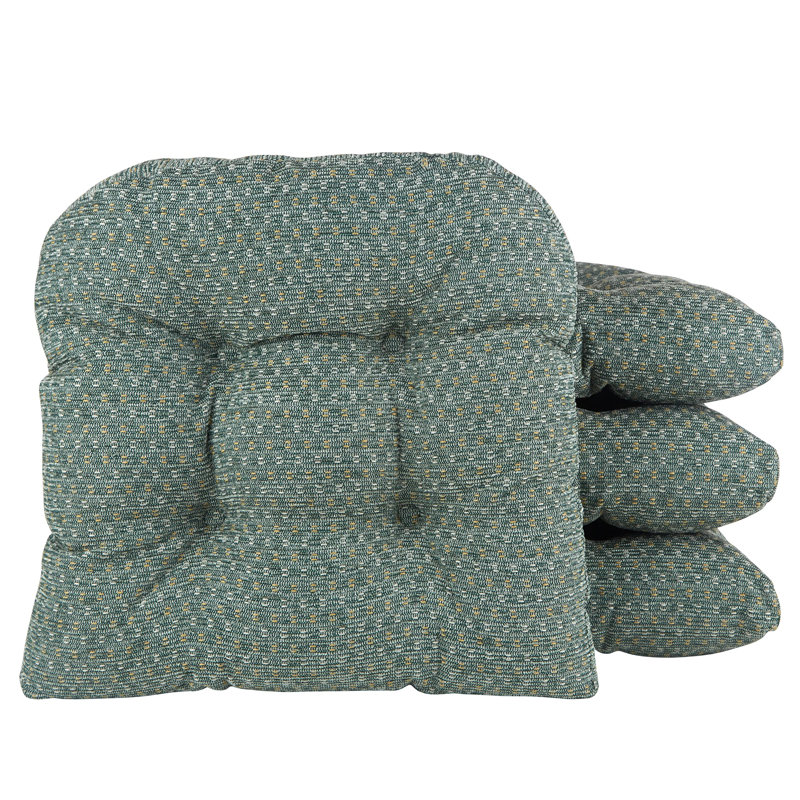 Coussins de salle à manger et de cuisine antidérapants, 15 x 15 x 3 pouces, ensemble de 4, Vert céladon