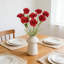 6 œillets fleurs artificielles avec tiges-388998685