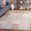 Tapis ivoire / beige en laine / coton touffeté à la main Sigrith-98674042