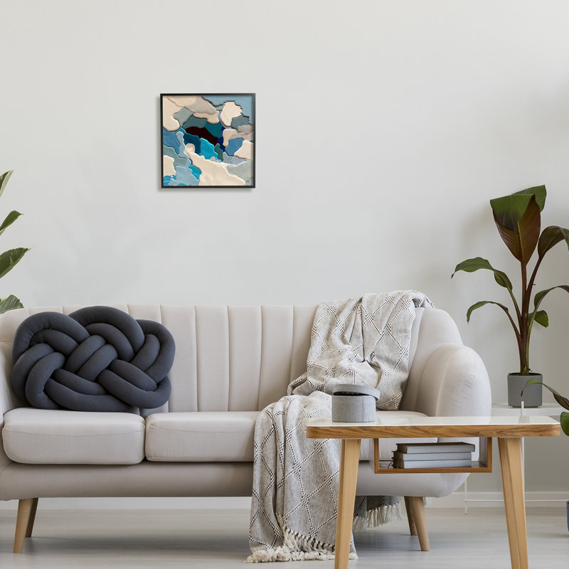 " Abstract Irregular Shapes Complex Layered Dripped Paint " by Stacy Gresell Painting Print, Black, 12" H x 12" W x 1.5" D