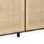 Armoire de rangement 62,6 po à 4 portes en rotin-543217520