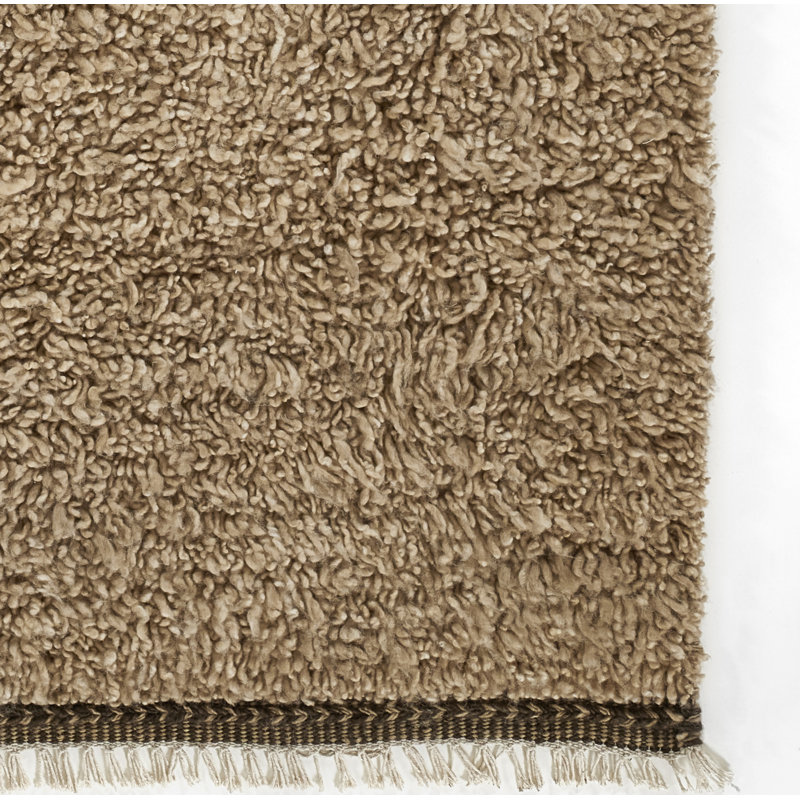 Wool Area Rug in Brown, Rectangle 9' x 12'