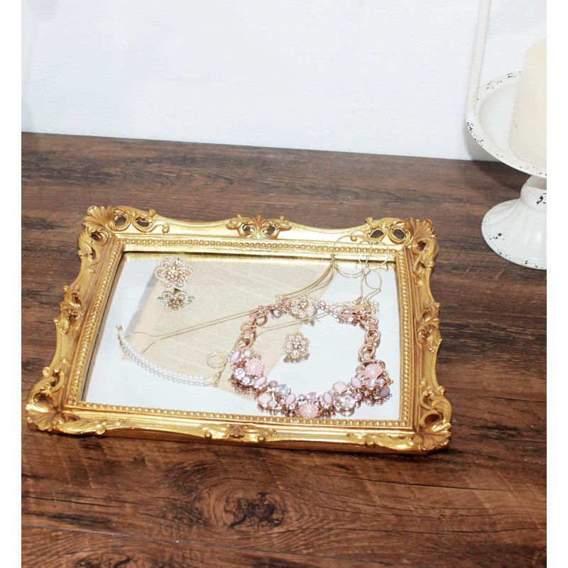 Rectangle Mirror, Antique Gold