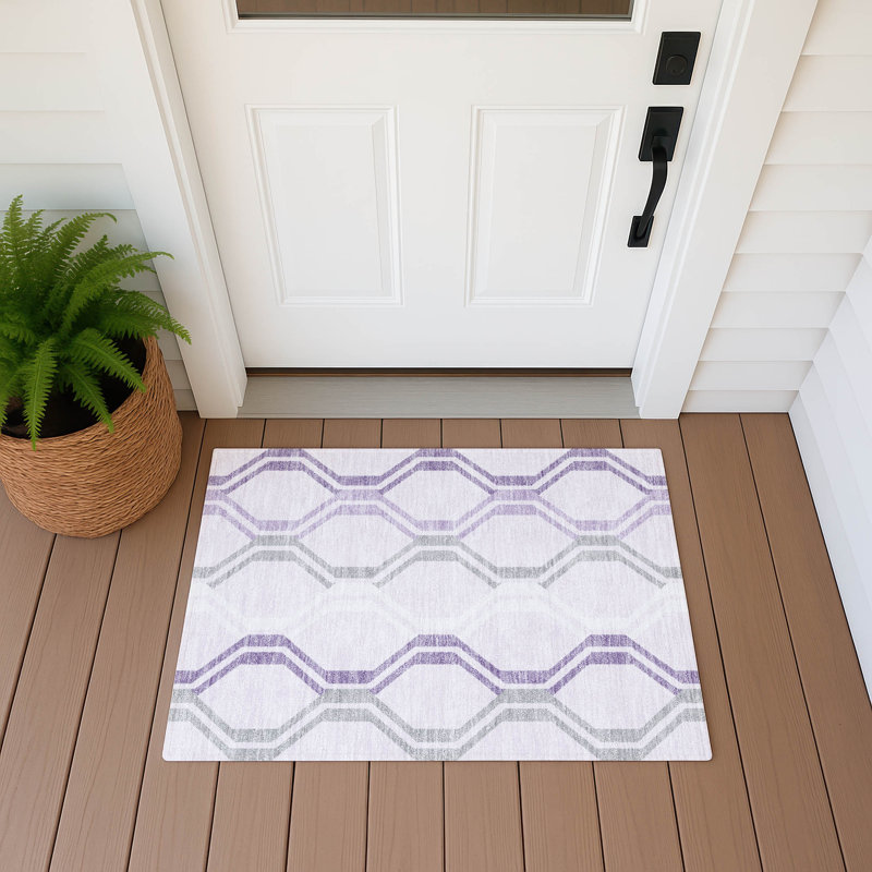 Machine Washable Indoor/Outdoor Chantille ACN2326 Mid-Century Modern Rug, Rectangle 1'8" x 2'6"