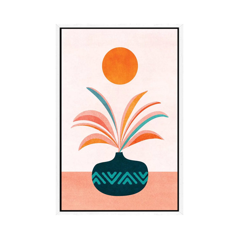 Sun Worship - Print on Canvas, White Framed, 101.6 cm H x 66.04 cm W
