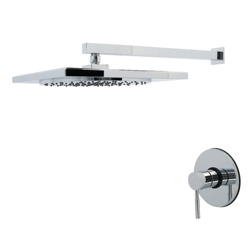 Robinet de douche Kingston à pression équilibrée à poignée simple Kingston Brass, Polished Chrome
